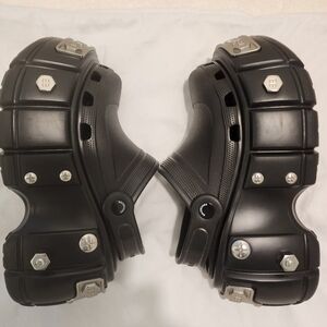 Balenciaga Black Hard Crocs Sz 37.